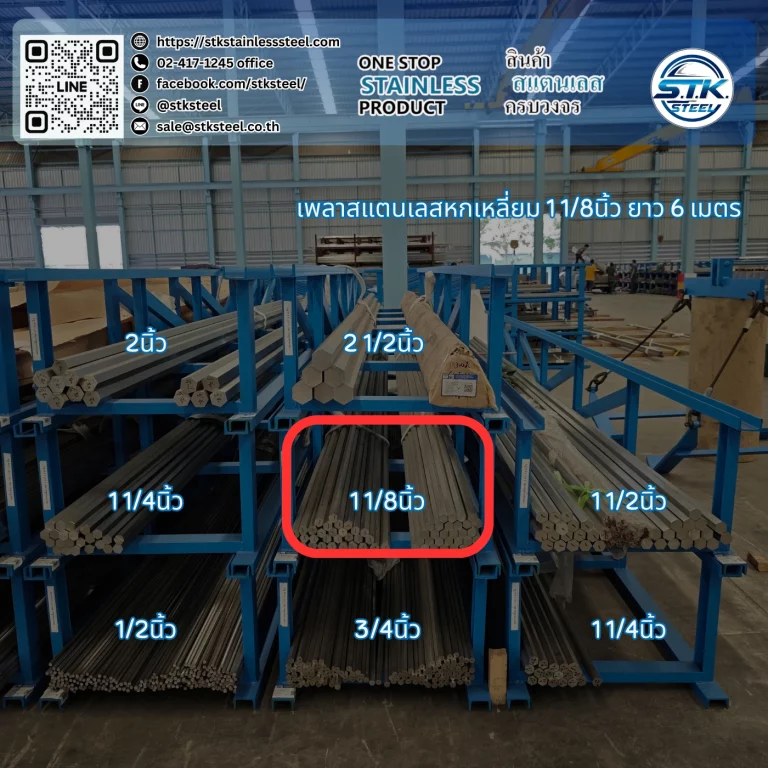 เพลาหกเหลี่ยม 1 1-8 นิ้ว (1)