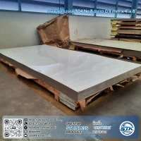 แผ่นสแตนเลส 304 No.8 4'x8' 0.9mm